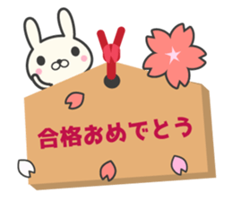 Flowers bloom spring rabbit stickers sticker #10319633