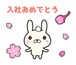 Flowers bloom spring rabbit stickers sticker #10319635
