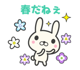 Flowers bloom spring rabbit stickers sticker #10319647