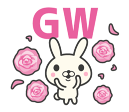 Flowers bloom spring rabbit stickers sticker #10319652