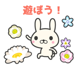 Flowers bloom spring rabbit stickers sticker #10319653