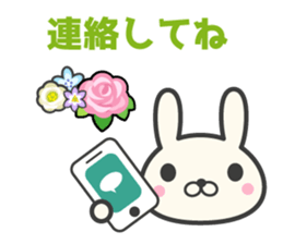 Flowers bloom spring rabbit stickers sticker #10319654