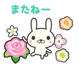 Flowers bloom spring rabbit stickers sticker #10319655