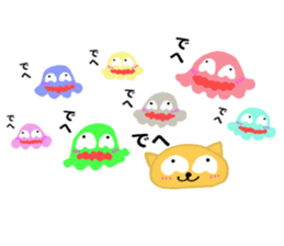 A cat flies in the sky sticker #10319877