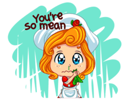 Cheerful Girl! Cute Emot sticker #10319896