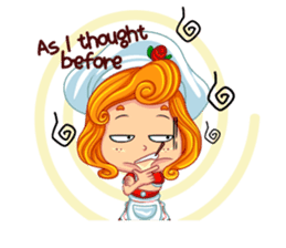 Cheerful Girl! Cute Emot sticker #10319897