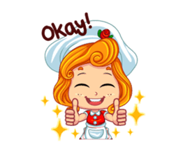 Cheerful Girl! Cute Emot sticker #10319899