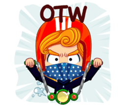 Cheerful Girl! Cute Emot sticker #10319903