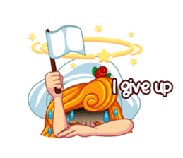 Cheerful Girl! Cute Emot sticker #10319904