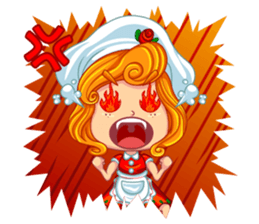 Cheerful Girl! Cute Emot sticker #10319905