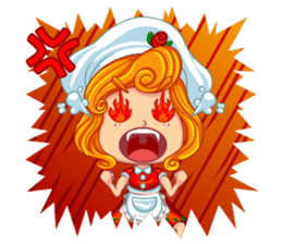 Cheerful Girl! Cute Emot sticker #10319905