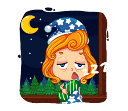 Cheerful Girl! Cute Emot sticker #10319908