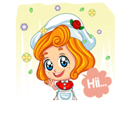 Cheerful Girl! Cute Emot sticker #10319910