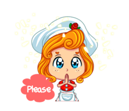 Cheerful Girl! Cute Emot sticker #10319912