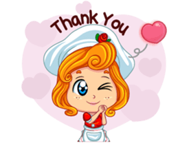 Cheerful Girl! Cute Emot sticker #10319913