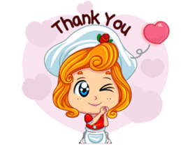 Cheerful Girl! Cute Emot sticker #10319913