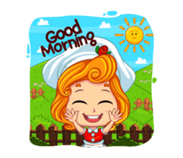 Cheerful Girl! Cute Emot sticker #10319914