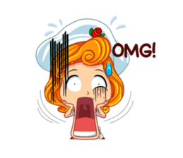 Cheerful Girl! Cute Emot sticker #10319918