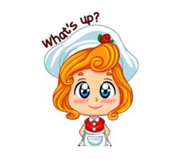 Cheerful Girl! Cute Emot sticker #10319922