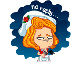 Cheerful Girl! Cute Emot sticker #10319923