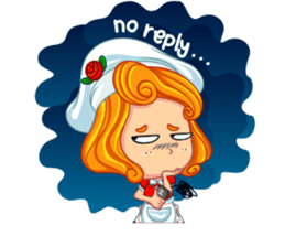 Cheerful Girl! Cute Emot sticker #10319923