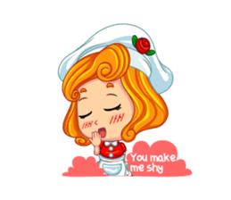 Cheerful Girl! Cute Emot sticker #10319925