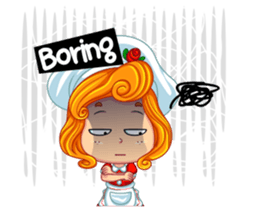 Cheerful Girl! Cute Emot sticker #10319928