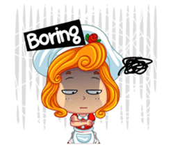 Cheerful Girl! Cute Emot sticker #10319928