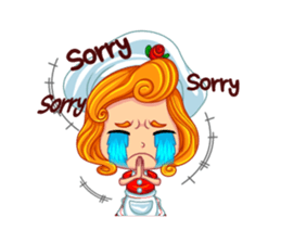 Cheerful Girl! Cute Emot sticker #10319929