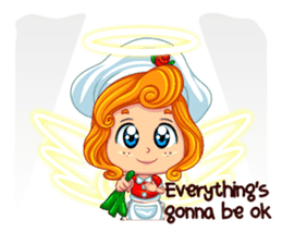 Cheerful Girl! Cute Emot sticker #10319930