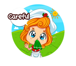 Cheerful Girl! Cute Emot sticker #10319934