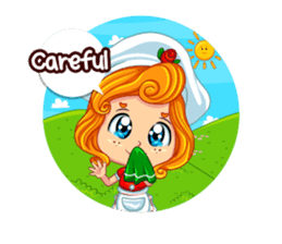 Cheerful Girl! Cute Emot sticker #10319934