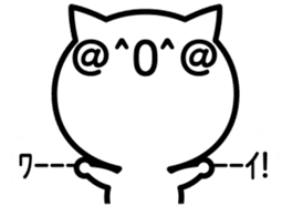 It is an emoticon cat from a balloon sticker #10320247