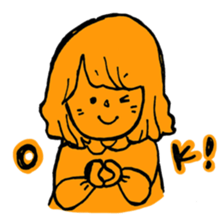 orange misa-chan sticker #10320416