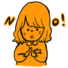 orange misa-chan sticker #10320417