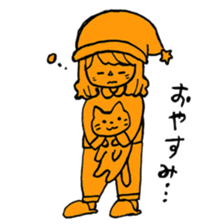 orange misa-chan sticker #10320419