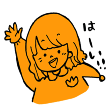 orange misa-chan sticker #10320420