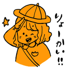 orange misa-chan sticker #10320423