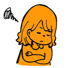 orange misa-chan sticker #10320433