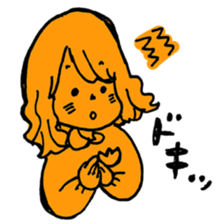 orange misa-chan sticker #10320436