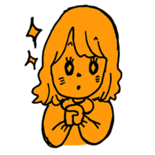 orange misa-chan sticker #10320437