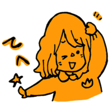 orange misa-chan sticker #10320439