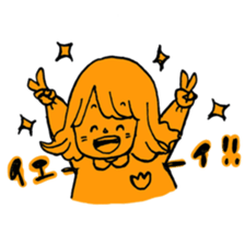 orange misa-chan sticker #10320440