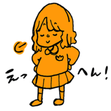 orange misa-chan sticker #10320441