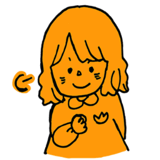 orange misa-chan sticker #10320443