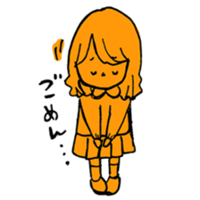 orange misa-chan sticker #10320444