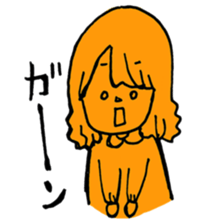 orange misa-chan sticker #10320446