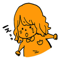 orange misa-chan sticker #10320447