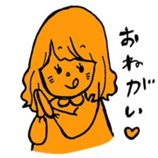 orange misa-chan sticker #10320452