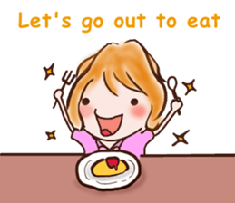 female employees' talk sticker #10320549